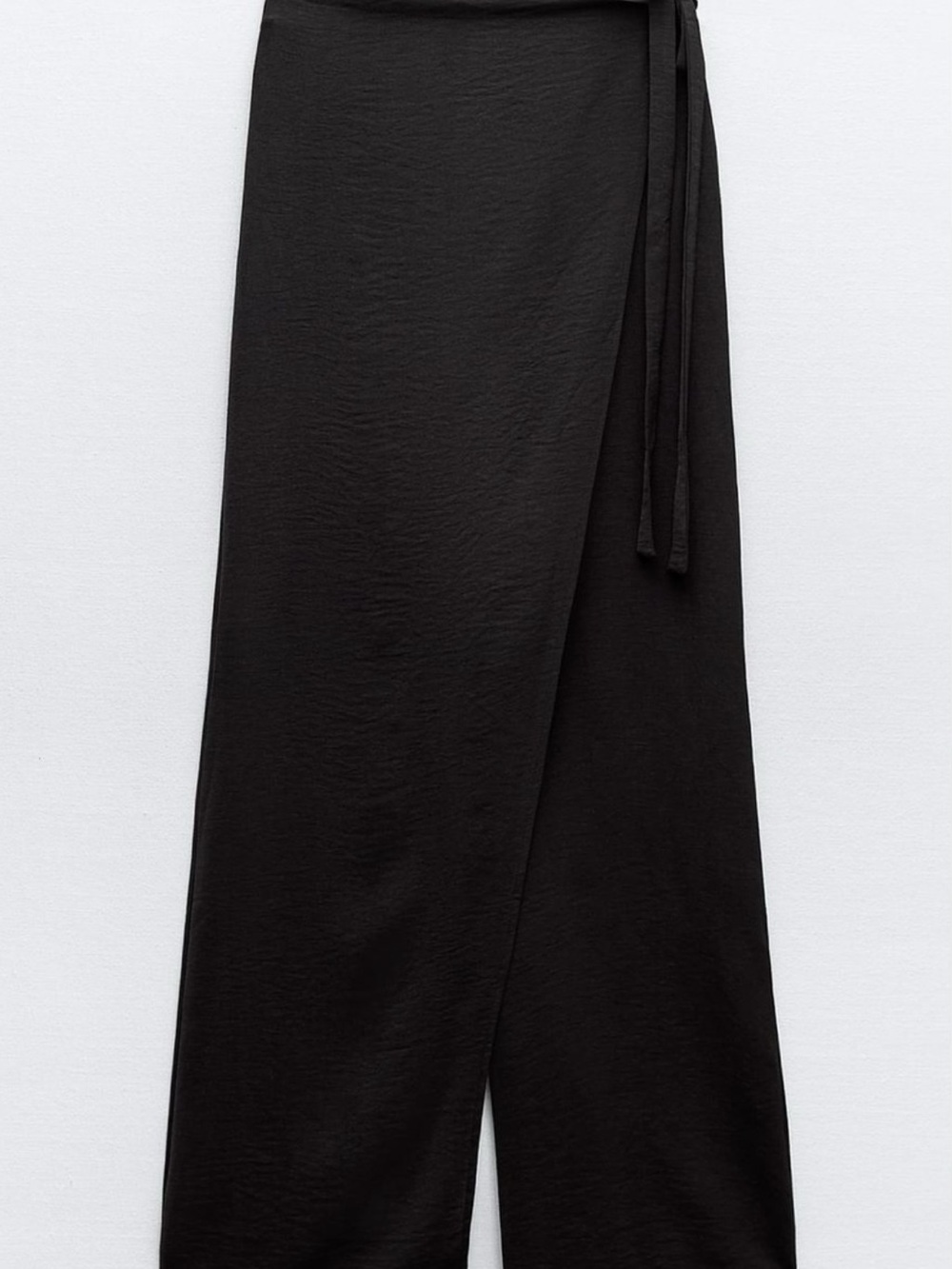 Zara Black Wrap Flowy Pa to